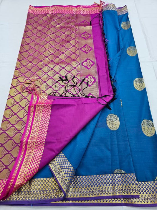 Kanchipuram Blended Trendy Fancy Silk Saree 111