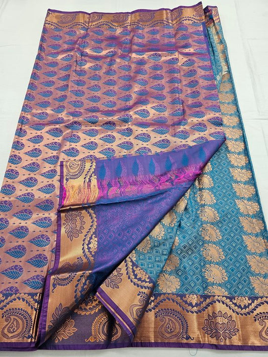 Kanchipuram Blended Trendy Fancy Silk Saree 126