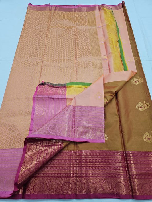Kanchipuram Blended Trendy Fancy Silk Saree 135
