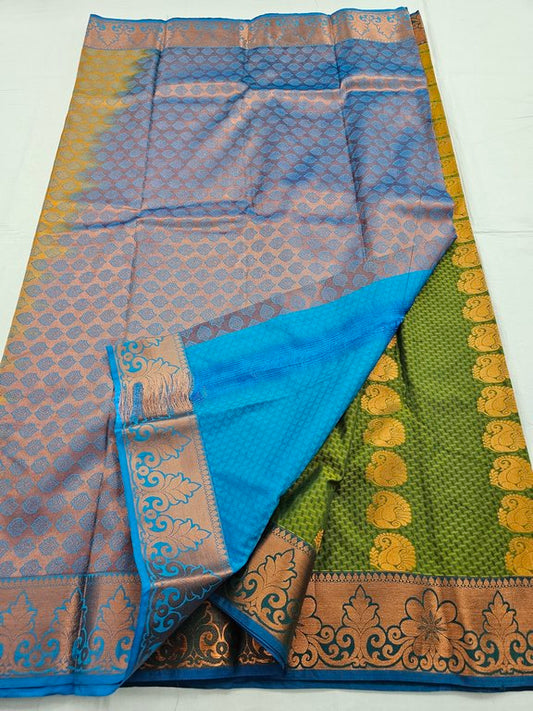 Kanchipuram Blended Trendy Fancy Silk Saree 145