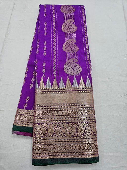 Kanchipuram Blended Trendy Fancy Silk Saree 198