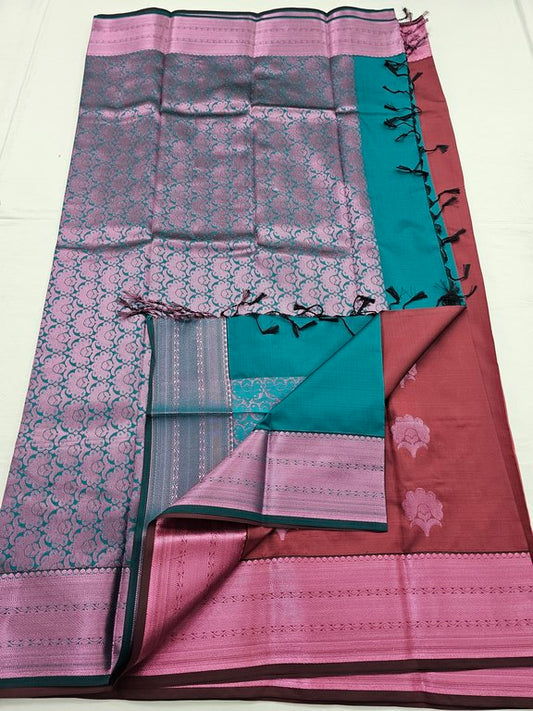 Kanchipuram Blended Trendy Fancy Silk Saree 261