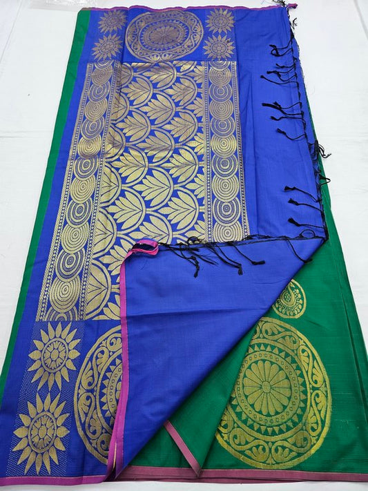 Kanchipuram Blended Trendy Fancy Silk Saree 264