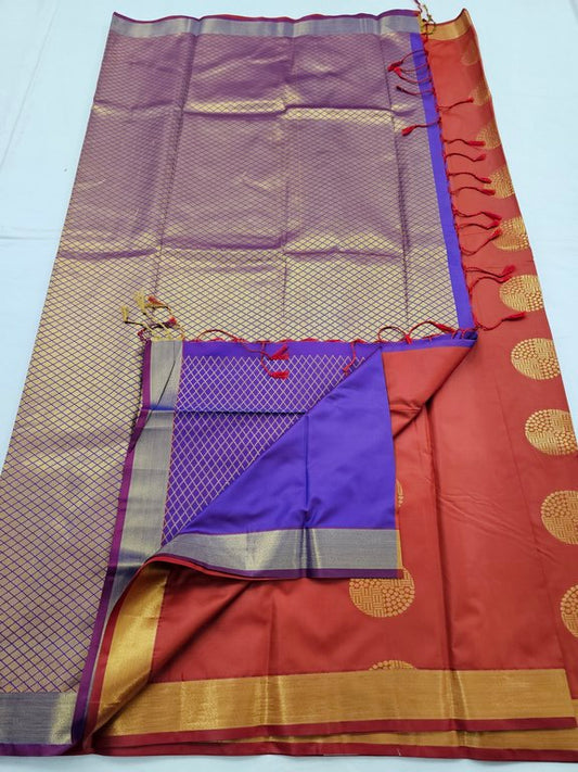 Kanchipuram Blended Trendy Fancy Silk Saree 268