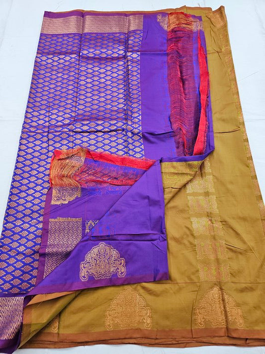 Kanchipuram Blended Trendy Fancy Silk Saree 306