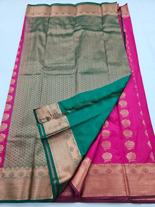 Kanchipuram Blended Trendy Fancy Silk Saree 327