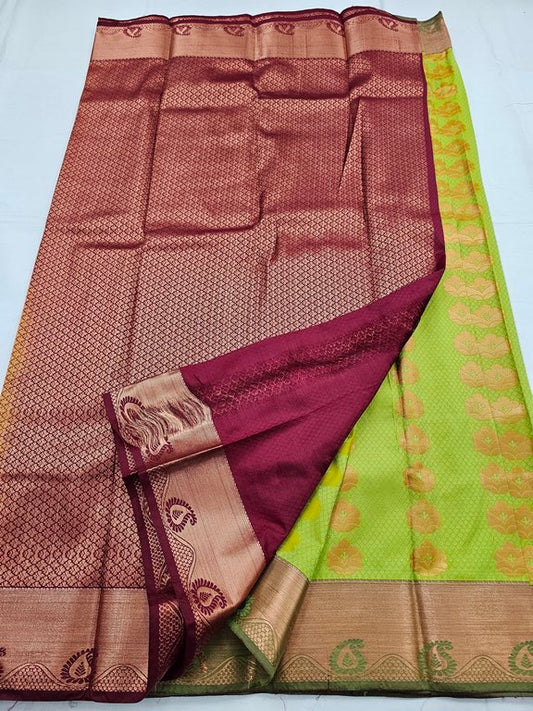 Kanchipuram Blended Trendy Fancy Silk Saree 329