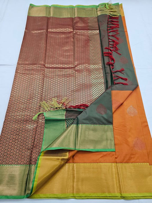 Kanchipuram Blended Trendy Fancy Silk Saree 335