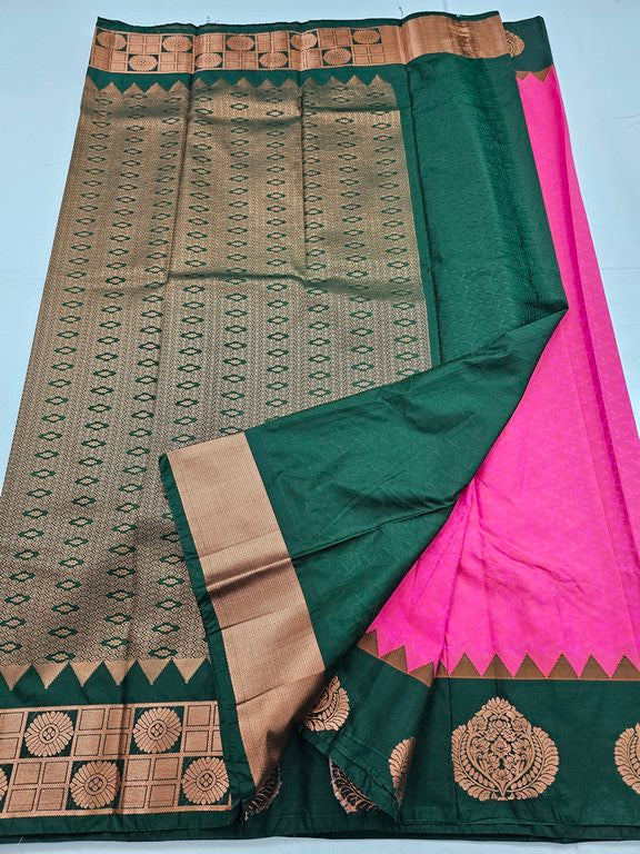 Kanchipuram Blended Trendy Fancy Silk Saree 340