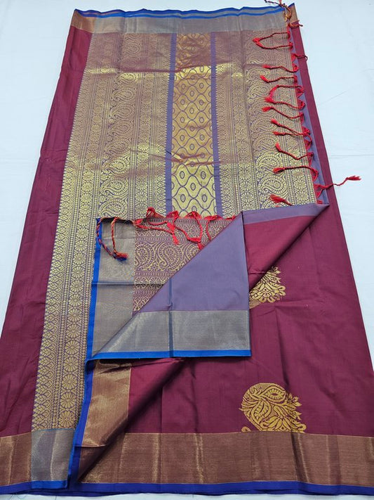 Kanchipuram Blended Trendy Fancy Silk Saree 342