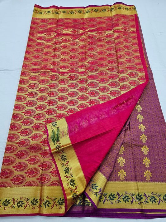Kanchipuram Blended Trendy Fancy Silk Saree 344
