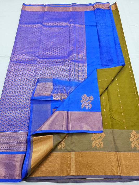 Kanchipuram Blended Trendy Fancy Silk Saree 346