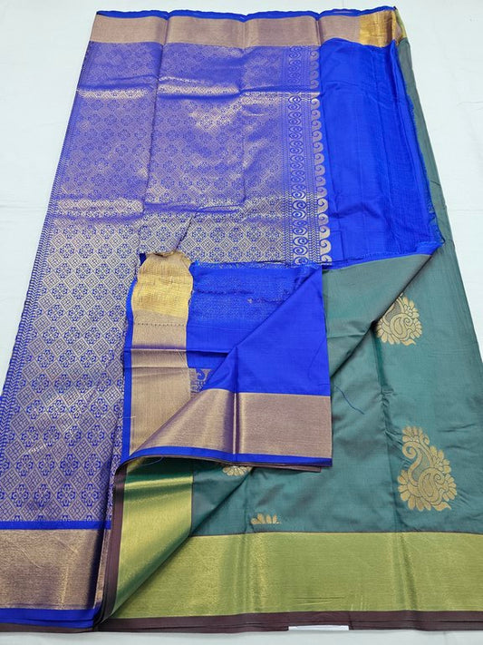 Kanchipuram Blended Trendy Fancy Silk Saree 357