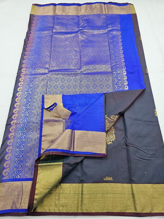 Kanchipuram Blended Trendy Fancy Silk Saree 363