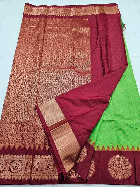 Kanchipuram Blended Trendy Fancy Silk Saree 369