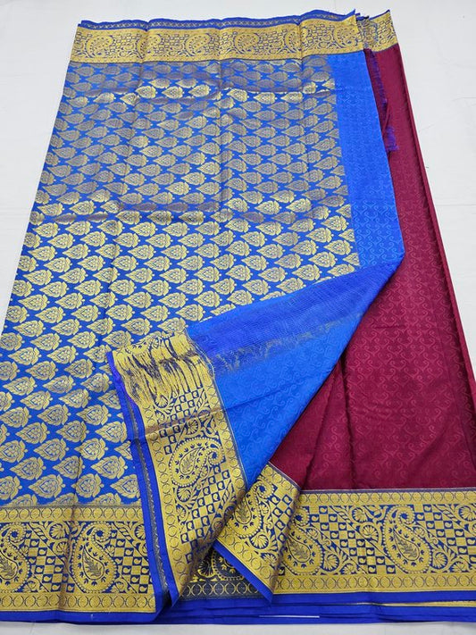 Kanchipuram Blended Trendy Fancy Silk Saree 373