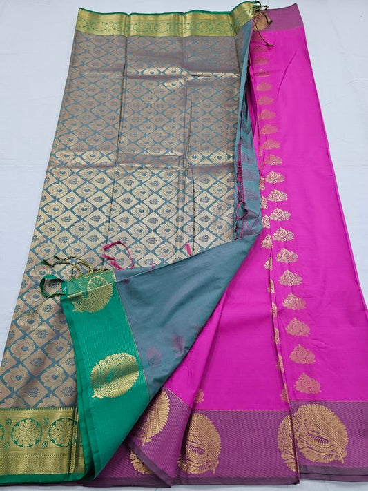 Kanchipuram Blended Trendy Fancy Silk Saree 375