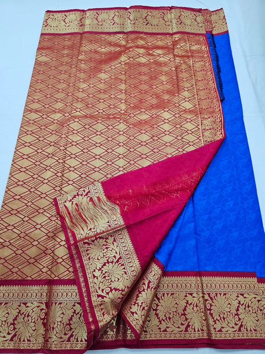 Kanchipuram Blended Trendy Fancy Silk Saree 384