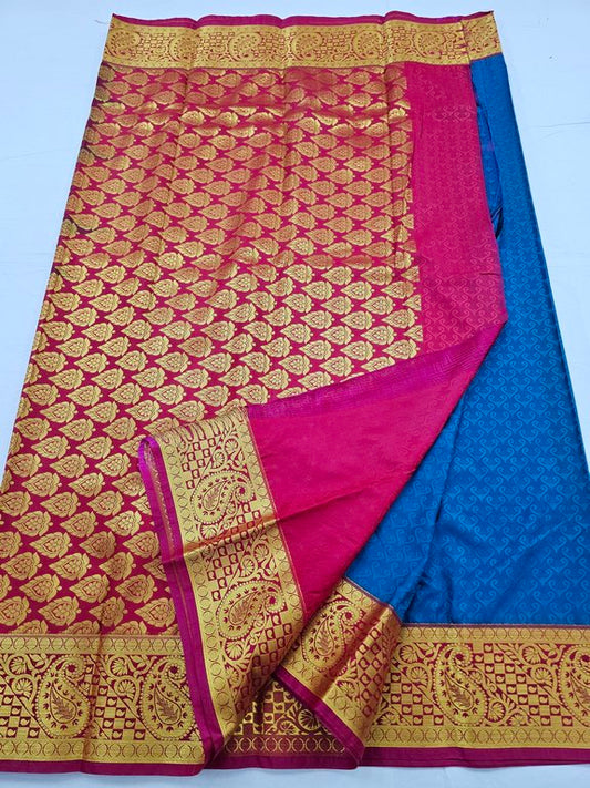 Kanchipuram Blended Trendy Fancy Silk Saree 393