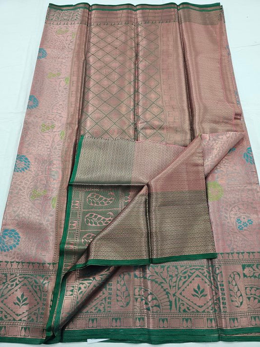 Kanchipuram Blended Trendy Tissue Silk Saree 401