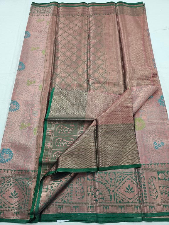 Kanchipuram Blended Trendy Tissue Silk Saree 401