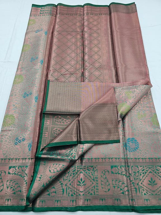 Kanchipuram Blended Trendy Tissue Silk Saree 402