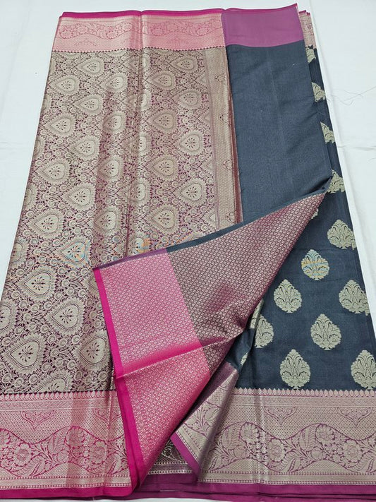 Kanchipuram Blended Trendy Fancy Silk Saree 415