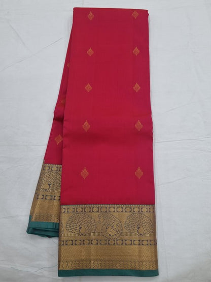 Red And Green Kanchipuram Pure Silk Sarees – Kanchipuram Lakshaya Silks