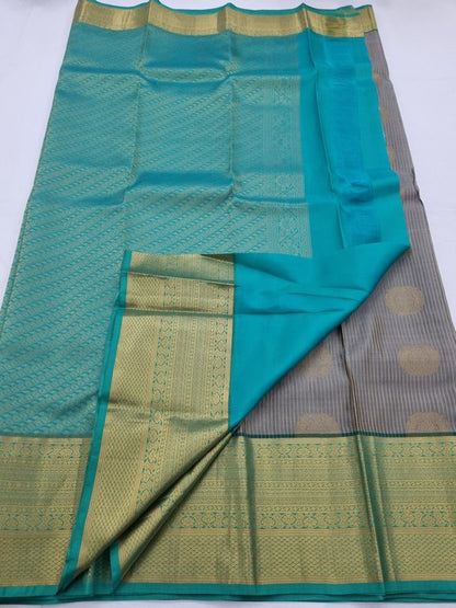 Beige And Gold Kanchipuram Pure Silk Sarees – Kanchipuram Lakshaya Silks