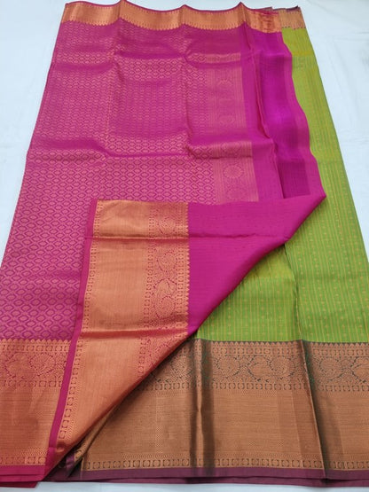 Maroon And Dark brown Kanchipuram Pure Silk Saree With Gold Zari Work – Kanchipuram Lakshaya Silks