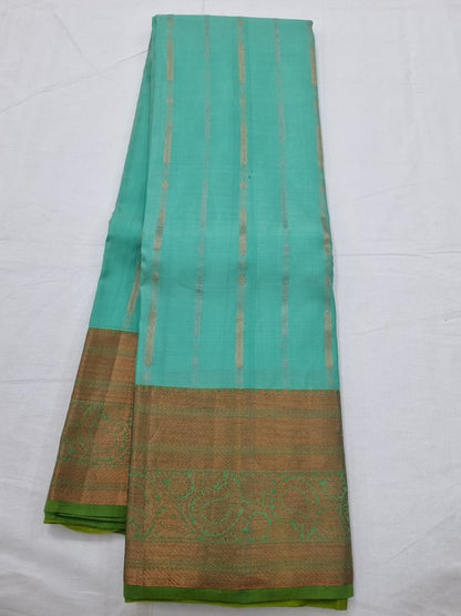 Teal And Green Kanchipuram Pure Silk Sarees – Kanchipuram Lakshaya Silks