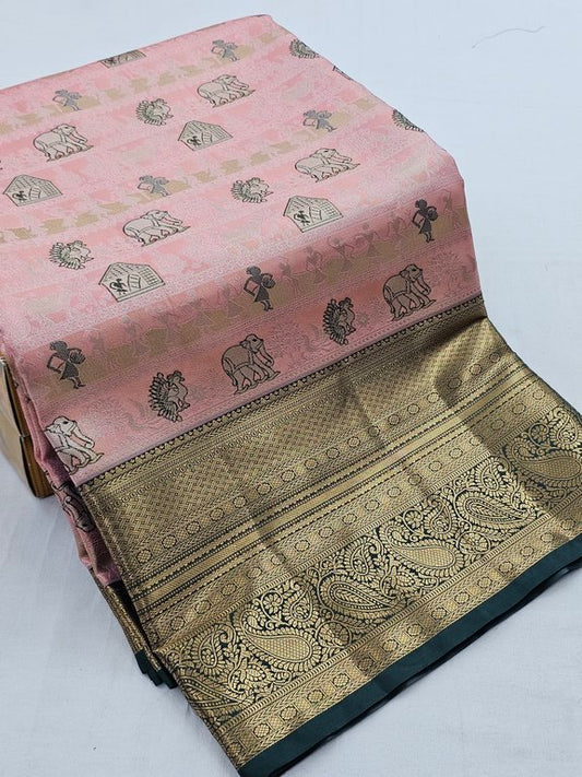 Kanchipuram Blended Tissue Silk Sarees 068