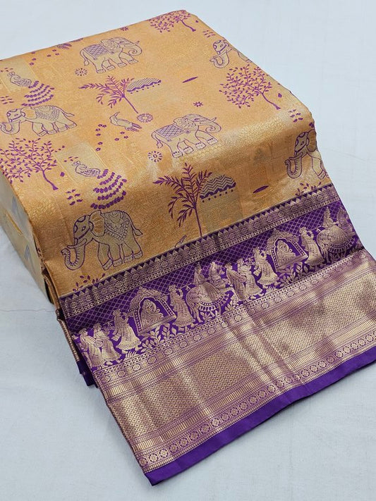 Kanchipuram Blended Tissue Silk Sarees 093