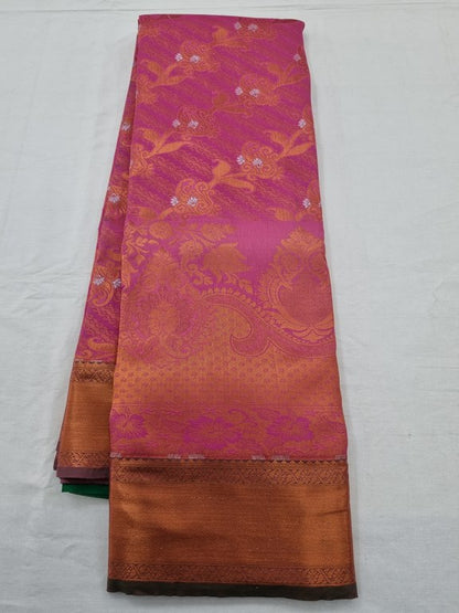 Red And Pink Kanchipuram Pure Silk Saree With Traditional Motif 079 – Kanchipuram Lakshaya Silks