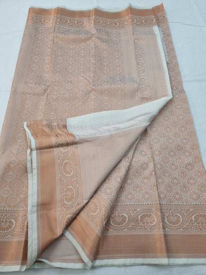 Brown And Pink Kanchipuram Pure Silk Sarees