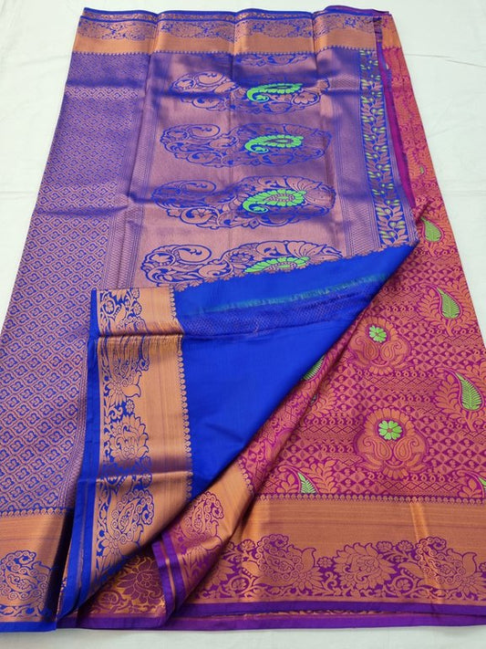 Kanchipuram Blended Bridal Silk Sarees 083