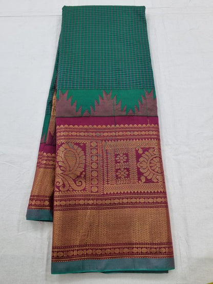 Red And Green Kanchipuram Pure Silk Sarees 113 – Kanchipuram Lakshaya Silks