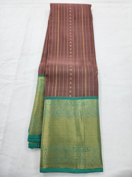 Burgundy And Gold Kanchipuram Pure Silk Sarees