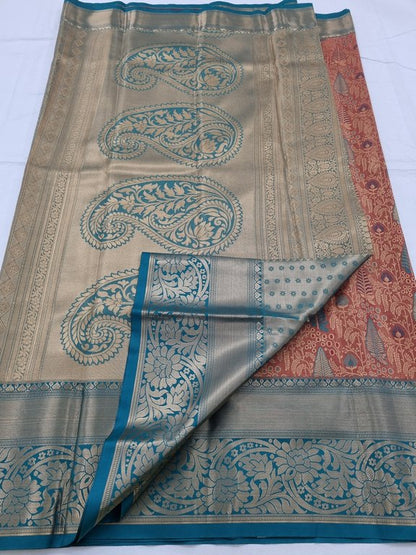 Maroon And Gold Kanchipuram Pure Silk Sarees 147 – Kanchipuram Lakshaya Silks