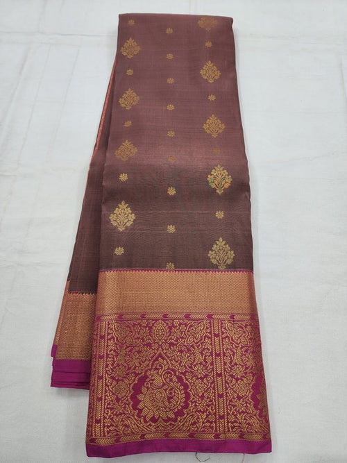Red And Yellow Kanchipuram Pure Silk Saree With Kanchipuram Pure Luxurious Silk – Kanchipuram Lakshaya Silks