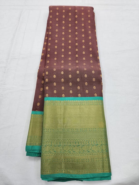 Maroon Yellow Kanchipuram Pure Silk Sarees