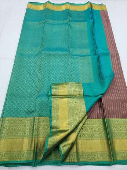 Gold And Yellow Kanchipuram Pure Silk Saree With Rich Pallu – Kanchipuram Lakshaya Silks