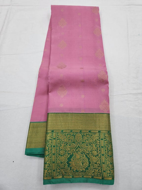 Light Pink And Green Kanchipuram Pure Silk Sarees – Kanchipuram Lakshaya Silks