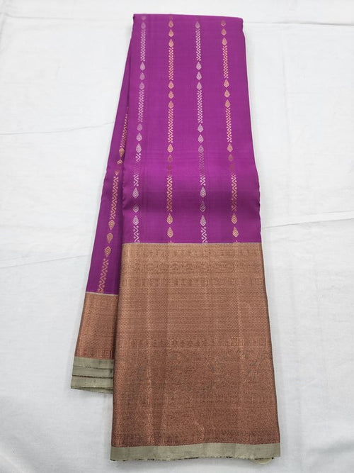 Maroon And Gold Kanchipuram Pure Silk Saree With Embroidered Border – Kanchipuram Lakshaya Silks