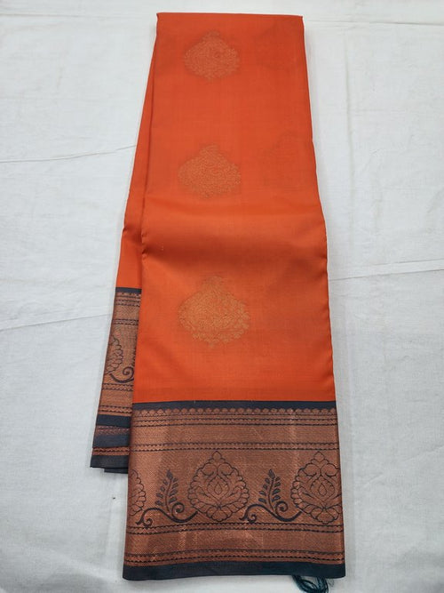 Red And Orange Kanchipuram Pure Silk Saree – Kanchipuram Lakshaya Silks