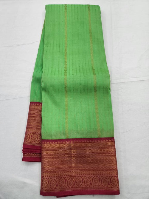 Gold And Green Kanchipuram Pure Silk Saree With Pure Silk – Kanchipuram Lakshaya Silks