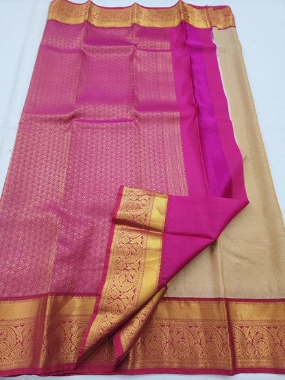 Yellow And Orange Kanchipuram Pure Silk Saree 180 – Kanchipuram Lakshaya Silks