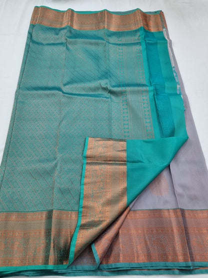 Mauve And Orange Kanchipuram Pure Silk Sarees – Kanchipuram Lakshaya Silks