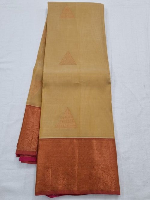 Brown And Red Kanchipuram Pure Silk Saree 011 – Kanchipuram Lakshaya Silks