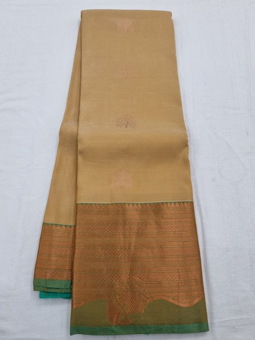 Gold And Pink Kanchipuram Pure Silk Saree With Floral – Kanchipuram Lakshaya Silks